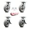 Service Caster 8 Inch Thermoplastic Rubber Swivel Caster Swivel Locks 2 Brakes SCC, 2PK SCC-35S820-TPRBF-BSL-2-SLB-2 - alternate 3